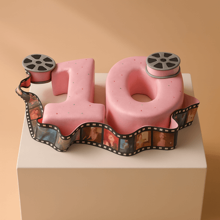 10th Birthday Camera Roll Cake 3 Kg