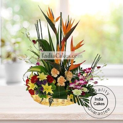 Arrangement of Glamouring Carnations with Orchids and BOP