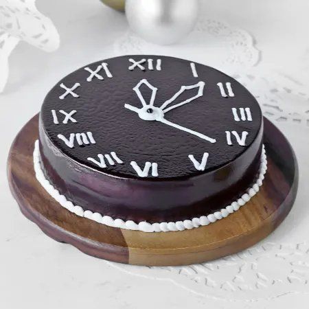 Cherry Choco New Year Clock Cake