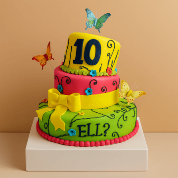 10th Birthday Ella Butterfly Cake Three Kilogram