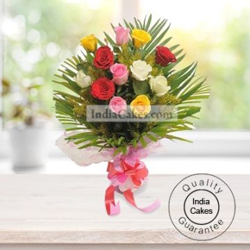 12 MIX ROSES BUNCH