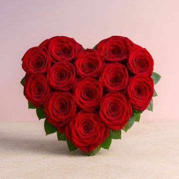 25 Roses Heart Shape Arrangement