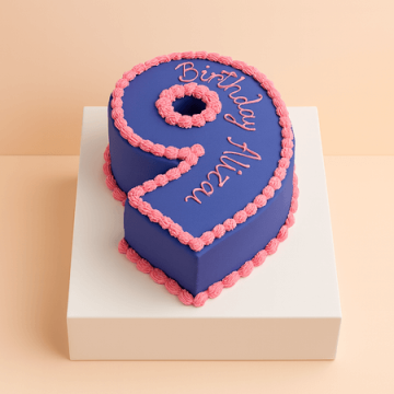 9th Birthday Simple Cake Three Kilogram