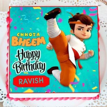 Chhota Bheem Poster Cake Half Kg