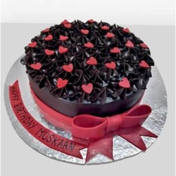Eggless Choco Fantasy Extra Red Heart Half Kg