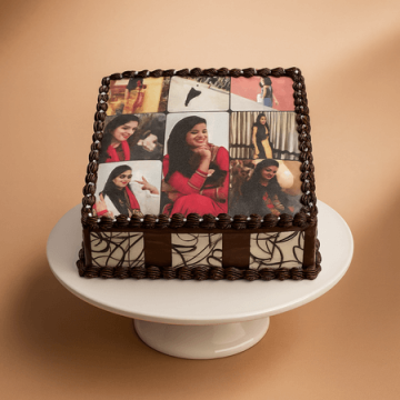 Eggless Collage Photo Cake
