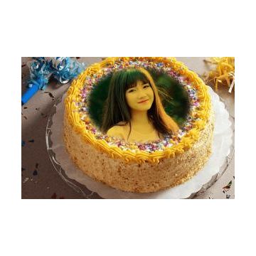 Creamy Butterscotch Photo Cake Half Kg