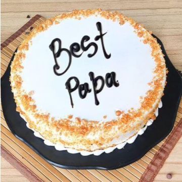 Eggless Crunchy Butterscotch Best Papa Half Kg Cake