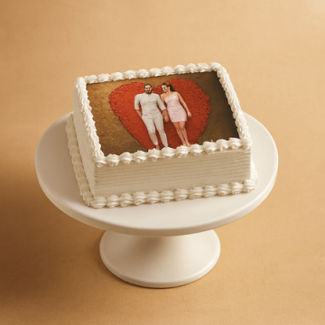 Eggless Delicious Anniversary Photo Cake