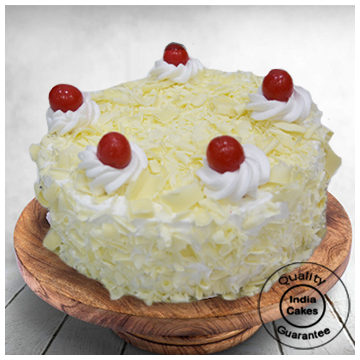 Delightful White Forest Cake Half Kg