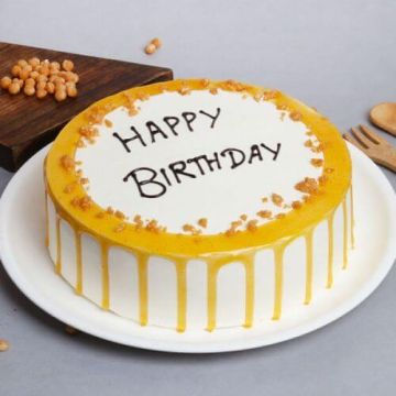 Eggless Delish Crunchy Butterscotch Cake Half Kgs