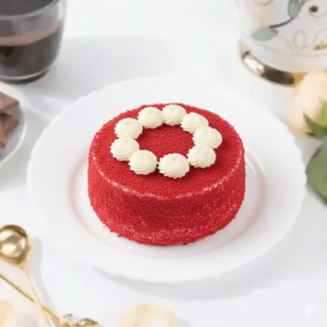 Eggless Tempting Red Velvet Cake Half Kgs