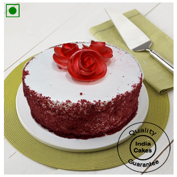 Eggless Beautiful Red Velvet Cake Half Kg