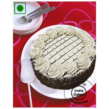 Eggless Floral Irish Coffee Cake Half Kg