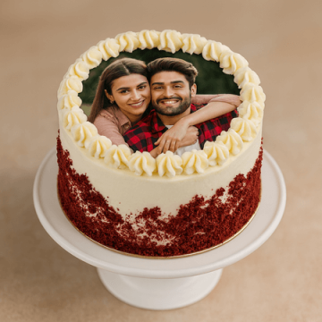Excellent Red Velvet Photo Cake