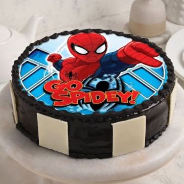 Eggless Go Spidey Poster Cake Half Kg