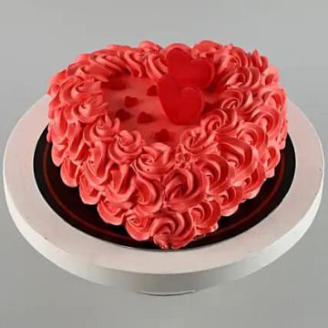 Happy Valentines Day Red Heart Cake Half Kg