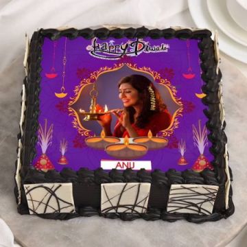Happy Diwali Photo Cake Half Kg