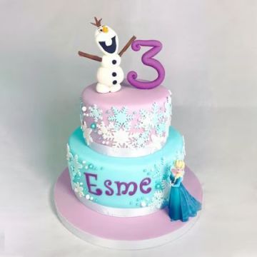 Happy Snowman Fondant Cake 3 Kg