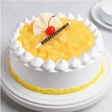 Eggless Harmony Pineapple Cream Cake