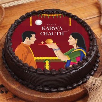 Karwa Chauth Custom Photo Cake