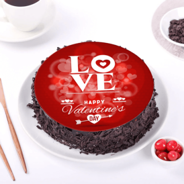 Love Valentines Day Half Kg Poster Cake