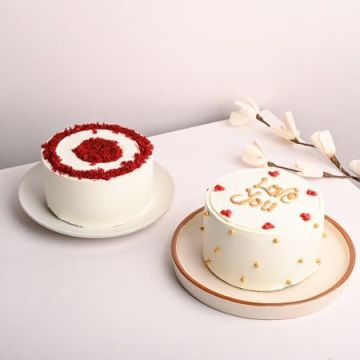 Mini Red Velvet n Black Forest Cake Combo