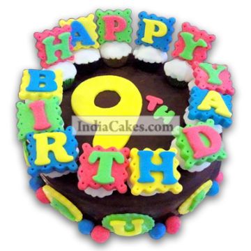 9th Birthday Alphabetical Cake Three Kilogram