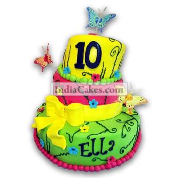 10th Birthday Ella Butterfly Cake Three Kilogram