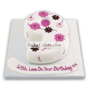 9th Birthday Flower Cake Three Kilogram