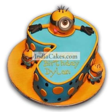 9th Birthday Minion Cake Three Kilogram