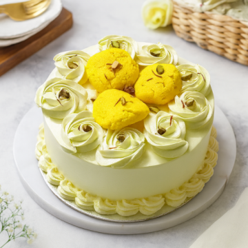 Eggless Palatable Rasmalai Cake Half Kg