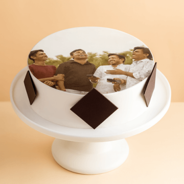 Eggless Photo Cake for Best Friends Half Kg