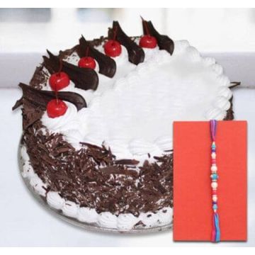 Rakhi with Black Forest Cake Half Kg