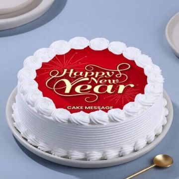Red Velvet Happy New Year Poster Cake
