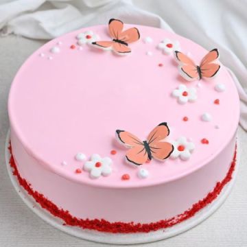 Red Velvet Butterfly Cake Half Kg
