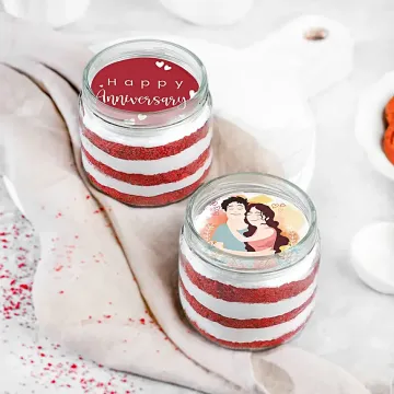Romance Red Velvet Jar Cake