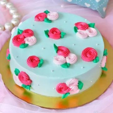 Roses n Pearls Chocolate Cake Half Kg