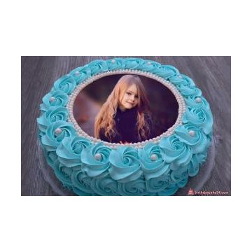 Swirls Strawberry Photo Cake Half Kg