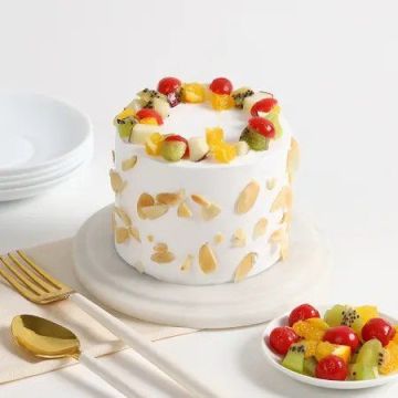 Eggless Tropical Fruit Fusion Mini Cake