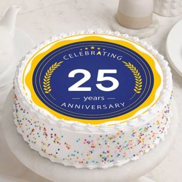 Twenty Fifth Anniversary Poster Cake Half Kg