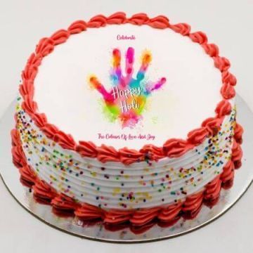 Vanilla Colourful Holi Cake Half Kg