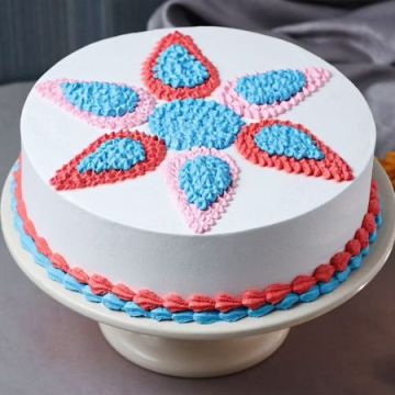 Vanilla Rangoli Special Cake Half Kg