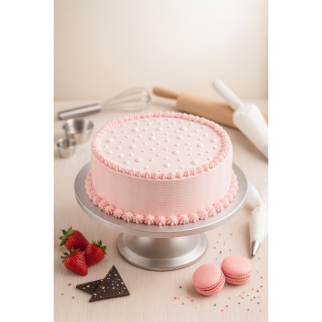Yummy Strawberry Vegan Cake 1 Kgs