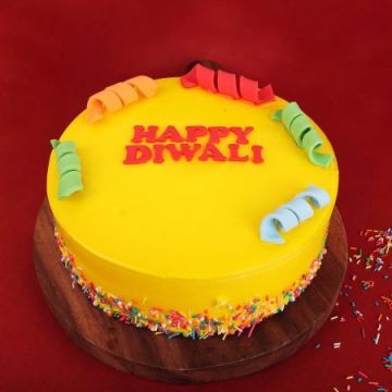 Yummy Pineapple Diwali Cake Half Kg