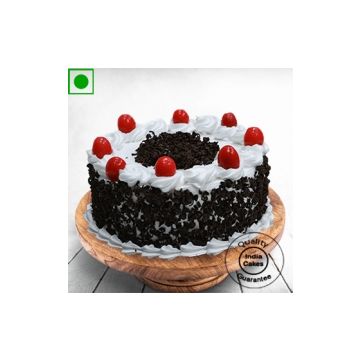 Eggless Half Kg Cream and Cherry Black Forest Cake