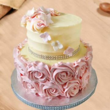 Floral Wedding Theme Cake 3 Kg