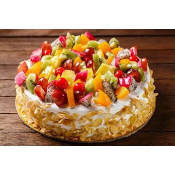 Fresh Fruit Grande Cake Half Kg