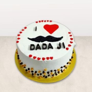 I Love Dadaji Half Kg Cake