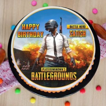 PUBG Battleground Half Kg Cake